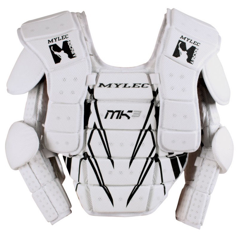 Mylec Goalie Pads White Small  Lightweight and Flexible 